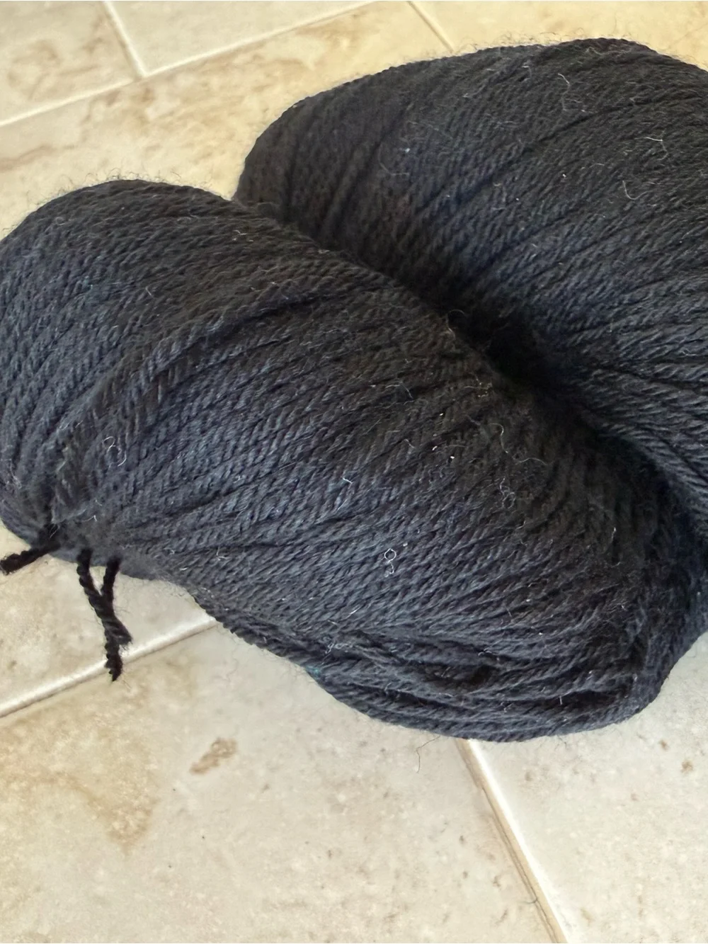 Cloudborn Fibers Merino Superwash Sock Twist Black Hand-Dyed Yarn